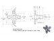 'X'  Motor Mount with 5mm shaft for 1306 / 1806